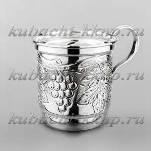 Кружка из серебра Виноград - кр029 Кружка из серебра Виноград - кр029