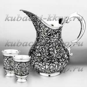 Серебряный набор для воды «Краса» - ндв055