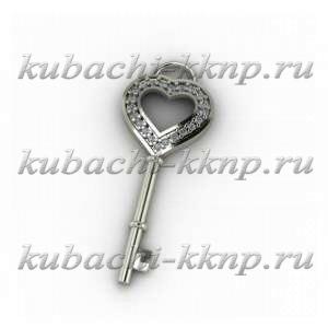 Золотой кулон с прекрасными фианитами - 00121