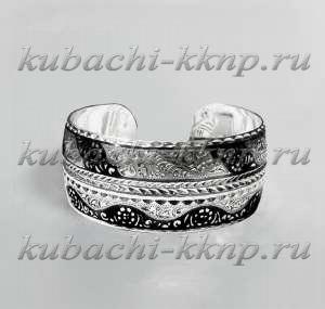 Серебряный браслет кубачи 