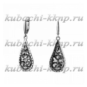 Висячие серьги - Ag-вс-4 без вставок