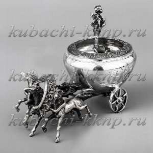 Серебряная солонка  с ложкой  Серебряная солонка  с ложкой