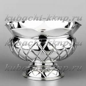 Серебряная конфетница «Глянцевая» - кф144