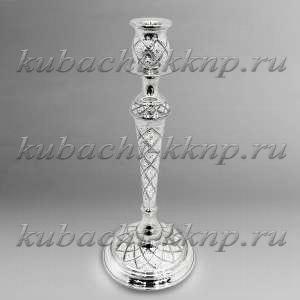 Серебряный подсвечник на одну свечу - пдсв016