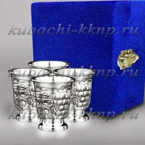 Набор из четырех стопок с виноградом - стп00013-4