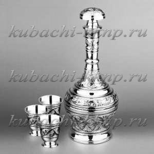 Серебряный набор для виски или коньяка  Серебряный набор для виски или коньяка