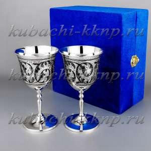 Набор серебряных бокалов для вина, 240 мл - ф0029-2