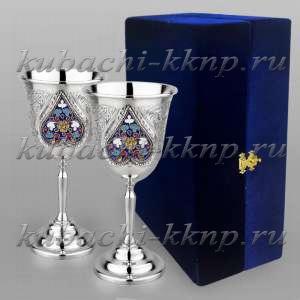 Набор свадебных серебряных бокалов  Набор свадебных серебряных бокалов