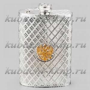 Серебряная фляга с гербом России 