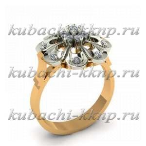 нежное кольцо из лимонного золота с фианитами - 00087r нежное кольцо из лимонного золота с фианитами - 00087r