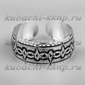 Серебряный браслет с уникальным орнаментом 