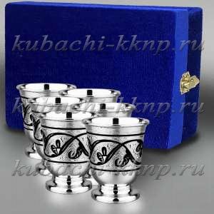 Набор из шести кубачинских стопок - стп063-6