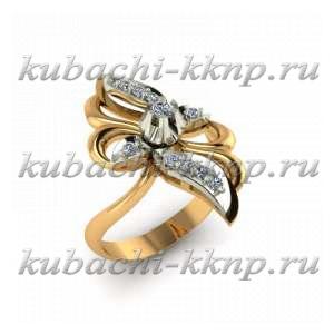 Кольцо золотое с фианитами  Кольцо золотое с фианитами