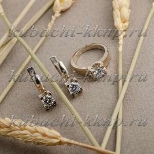 Серьги кубачинские из серебра 