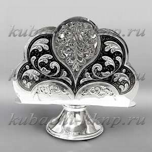 Серебряная салфетница - сл025