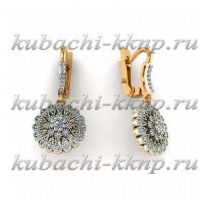 Висячие серьги из золота 