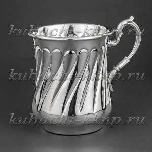Серебряная кружка для воды «Волна мл» - кр041 Серебряная кружка для воды «Волна мл» - кр041
