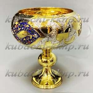 Серебряная конфетница на ножке 