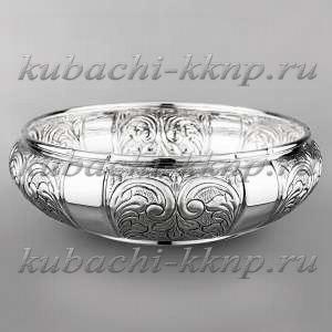 Серебряная конфетница с уникальным орнаментом - кф173