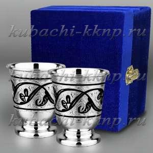 Набор из двух кубачинских стопок - стп063-2 Набор из двух кубачинских стопок - стп063-2