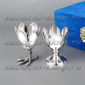 Набор серебряных гляннцевых пашотниц «Глянец» без гравировки - пш010
