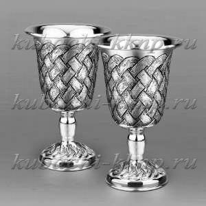 Набор серебряных бокалов для вина 