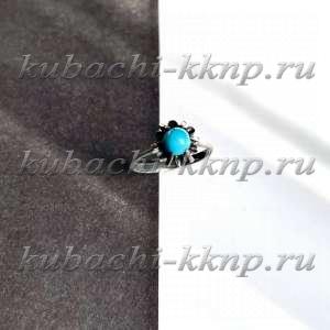 Серебряное кольцо с прессованной бирюзой - Ag-к-21