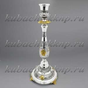 Подсвечник из серебра 925 пробы на 1 свечу - пдсв014
