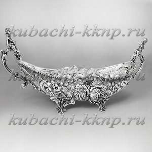 Оригинальная серебряная конфетница - ладья  - КФ210