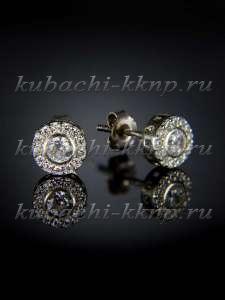 Серебряные пусеты 