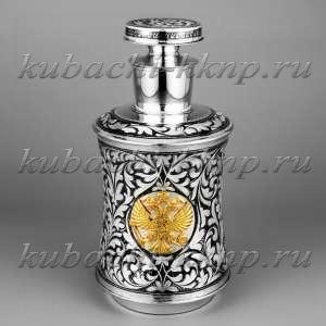 Серебряный графин с гербом «Властный» - гр046