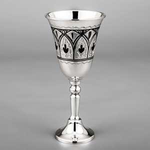 Рюмка серебряная с чернением - р060