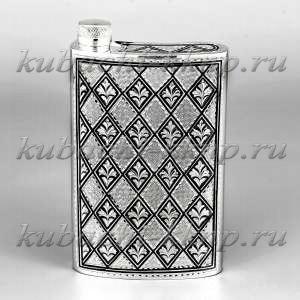 Серебряная фляжка - фл047