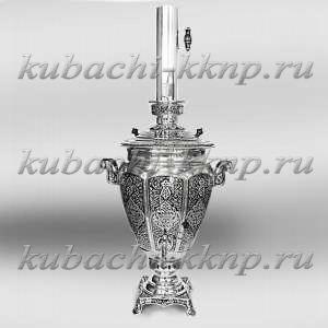 Серебряный самовар на дровах - см020