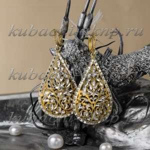 Висячие серьги - Ag-вс-9позол