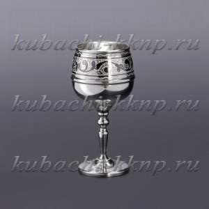 Бокал для коньяка серебряный кубачинский - б0002