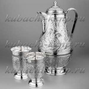 Серебряный сервиз для воды/компота без чернения 
