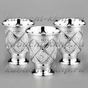 Набор стопок из серебра на троих 