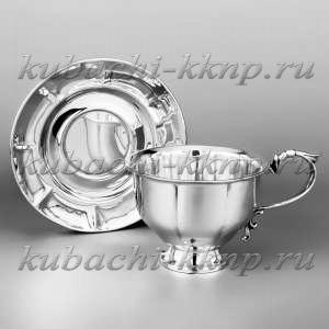 Серебряная чайная пара Глянцевая - чп02