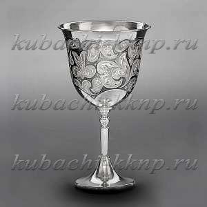 Большой серебряный фужер для вина 