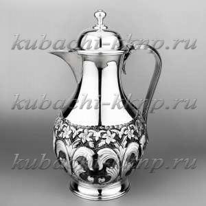 Кувшин из серебра с уникальным орнаментом, 0,95 л - кв073
