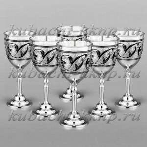 Набор из двух серебряных бокалов для вина 