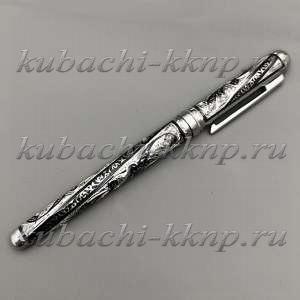 Ручка из серебра  чернильная  с строгим орнаментом - РУЧ24 Ручка из серебра  чернильная  с строгим орнаментом - РУЧ24