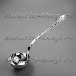 Серебряный половник с красивым узором на ручке - плв04 Серебряный половник с красивым узором на ручке - плв04