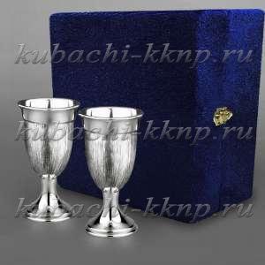 Набор оригинальных серебряных рюмок под старину 