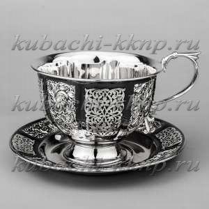 Серебряная чайная пара для чая  