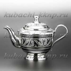 Серебряный заварочный чайник - чн0001