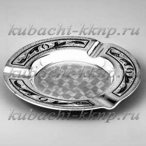 Серебрянная пепельница - п0001