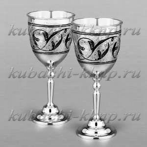 Набор из двух серебряных бокалов для вина  Набор из двух серебряных бокалов для вина