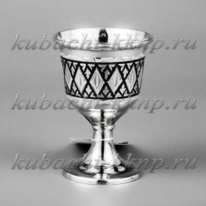 Серебряная рюмка с геометрическим орнаментом, 50 мл - р062